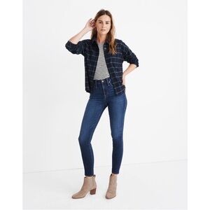Madewell 10' skinny high rise jeans dark wash size 25